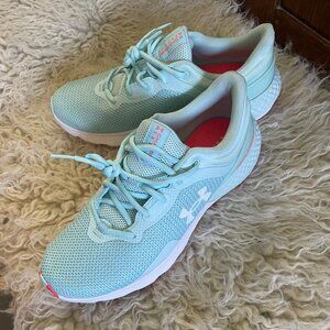 Womens Under Armour Charged Escape Shoes- Aqua and Pink Size 11